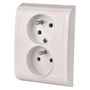 Double Socket PRAKTIK 4FN15088.901, white, Tesla Stropkov A0282