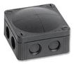 JUNCTION BOX, PP, BLACK, 85X85X51MMIP66 COMBI 308/5/S