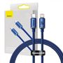Baseus Crystal cable USB-C to Lightning, 20W, 1.2m (blue), Baseus CAJY000203