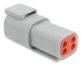 CONNECTOR HOUSING, RCPT, 4 WAY, PLASTIC ATM04-4P