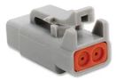CONNECTOR HOUSING, PLUG, 2 WAY, PLASTIC ATM06-2S