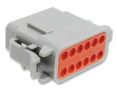 CONNECTOR HOUSING, PLUG, 12 WAY, PLASTIC ATM06-12SA