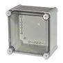 ENCLOSURE, PC, GRY, CLR LID, 190X190X130 PC 1919 13 T ENCLOSURE