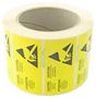 LABEL, ESD CAUTION, 38MM X 76MM, YELLOW 055-0083