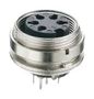CONNECTOR,CIRCULAR DIN,FEMALE CHASSIS SOCKET,REAR MOUNT,PCB TERM,IP40 23AH3989 KGR 81