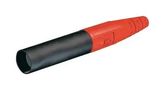 6MM BANANA JACK, CABLE MOUNT, 100 A, 600 V, SILVER PLATED CONTACTS, RED 23AH8687 15.0020-22