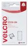 STICK ON COIN, WHITE, 16MM, HOOK & LOOP VEL-EC60227