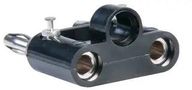 BANANA PLUG, DOUBLE, 15A, TURRET, BLACK MDP-ST