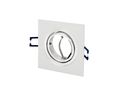 LEDOM Downlight alu. square white brushed adjustable 240683