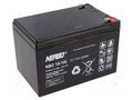Re-battery: acid-lead; 12V; 15Ah; AGM; maintenance-free; 4.5kg NERBO ACCU-NBC15-12L