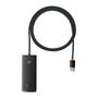 Hub 4in1 Baseus Lite Series USB to 4x USB 3.0, 1m (Black), Baseus WKQX030101