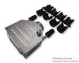 D SUB BACK SHELL, 180DEG, SIZE DA, ZINC DTZK15-BULK/50