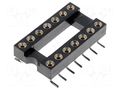 Socket: integrated circuits; DIP14; Pitch: 2.54mm; precision; SMT CONNFLY GOLD-14P-SMD