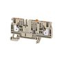 Test-disconnect terminal, PUSH IN, 4 mm², 500 V, 24 A, Pivoting, Cross-disconnect: without, Integral test socket: Yes, TS 35, dark beige Weidmuller 2429850000 04050118439724