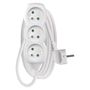 Extension Cord 2 m / 3 sockets / white / PVC / 1 mm2, EMOS P0312 8595025301208