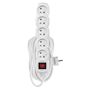 Extension Cord 10 m / 5 sockets / switch / white / PVC / 1.5 mm2, EMOS P1510R 8592920016527