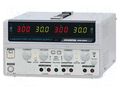 Power supply: laboratory; linear,multi-channel; 0÷30VDC; 0÷3A GW INSTEK GPS-3303