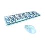 Wireless keyboard + mouse set MOFII Sweet 2.4G (blue), MOFII SMK-623387AG Blue
