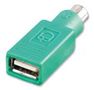 MOUSE ADAPTOR, PS/2 PLUG-USB A JACK, GRN 12.99.1072