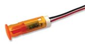 INDICATOR, LED PANEL MNT, 8MM, ORANGE QS83XXHO110