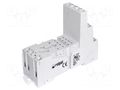 Socket; PIN: 8; 12A; 300VAC; on panel,for DIN rail mounting RELPOL GZM2