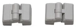 HINGE SET, PLASTIC, ENCLOSURE, 2PCS TH A GREY HINGE SET