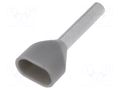 Tip: bootlace ferrule; insulated,double; copper; 0.75mm2; 10mm WEIDMÜLLER H0.75/17D2/GY