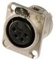 SOCKET, XLR, PANEL, UNIFIED, 4POLE NC4FD-L-1