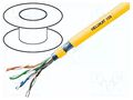 Wire; F/UTP,HELUKAT® 155; 4x2x24AWG; 5e; wire; Cu; PVC; yellow; 305m HELUKABEL HELUKAT155-FTP-SP