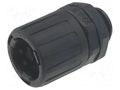 Straight terminal connector; Thread: metric,outside; polyamide HELLERMANNTYTON HG13-S-M16-PA66-BK