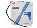 Heat shrink sleeve; 2: 1; 6.4mm; L: 5m; black; cardboard packaging HELLERMANNTYTON HIS-6.4/3.2-BK