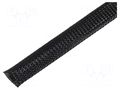 Braid; ØBraid : 10÷30nom.25mm; polyester; black; L: 10m; -50÷150°C HELLERMANNTYTON HLB25