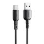 USB to USB-C cable VFAN Colorful X11, 3A, 1m (black), Vipfan X11TC-black