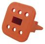 WEDGE LOCK, PBT GF, 6POS PLUG W6S