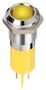 LED INDICATOR, PANEL, 14MM, YELLOW, 12V Q14P1CXXY12