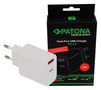 PATONA Premium PD18W Adapter 5V/3.0A 9V/2.0A 12V/1.5A A 1xUSB-C 1xUSB-A PD3.0 QC3.0 white, PATONA 2584 4055655226011