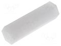 Screwed spacer sleeve; hexagonal; polyamide; M3; 20mm FIX&FASTEN HP-20