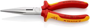 KNIPEX 26 16 200 SB Snipe Nose Side Cutting Pliers (Stork Beak Pliers) insulated with multi-component grips, VDE-tested chrome-plated 200 mm (self-service card/blister) 26 16 200 SB 4003773010906