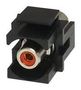 RCA KEYSTONE COUPLER, RECEPTACLE, BLK KRCARDBK