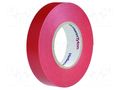 Tape: electrical insulating; W: 19mm; L: 20m; Thk: 0.15mm; red; 200% HELLERMANNTYTON HTAPE-FLX-19RD