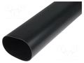 Heat shrink sleeve; 3.5: 1; 85mm; L: 1m; black; Wall thick: 4.3mm HELLERMANNTYTON HU47-85/25-BK