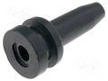 Strain relief; Ømount.hole: 9.5mm; Øhole: 3mm; PVC; black; L: 28.5mm HELLERMANNTYTON HV2104-PVC-BK-M1