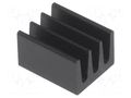 Heatsink: extruded; black; L: 8mm; W: 6.3mm; H: 4.8mm; 87K/W; anodized FISCHER ELEKTRONIK ICKSMDA8SA