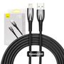 USB cable for Lightning Baseus Glimmer Series, 2.4A, 2m (Black), Baseus CADH000301