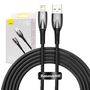USB cable for Lightning Baseus Glimmer Series, 2.4A, 2m (Black), baseus CADH000301
