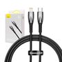 USB-C cable for Lightning Baseus Glimmer Series, 20W, 1m (Black), Baseus CADH000001