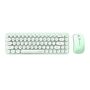 Wireless keyboard + mouse set MOFII Bean 2.4G (White-Green), MOFII SMK-676367A WG