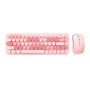 Wireless keyboard + mouse set MOFII Bean 2.4G (Pink), MOFII SMK-676367AG Pink