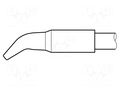 Tip; bent chisel; 3.2x1.5mm; longlife; for  soldering iron JBC TOOLS JBC-C130418