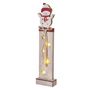 LED decoration, wooden – snowman, 46 cm, 2x AA, indoor, warm white, timer, EMOS DCWW12